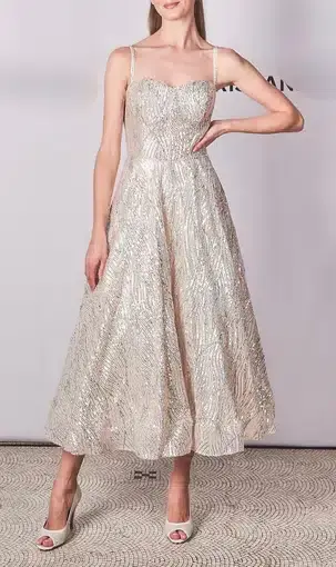 Gina Kim Kendall Dress Silver Size 8