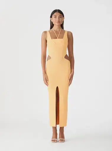 San Sloane Andoria Midi Dress Orange Size 6
