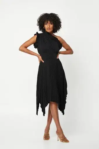 Mossman Lady Like Midi Dress Black Size 14