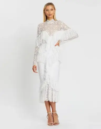 Nicola Finetti Polina Dress White Size 6