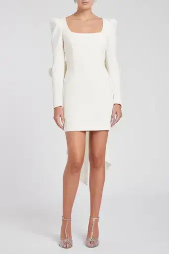 Rebecca Vallance Monique Mini Dress Ivory Size 8