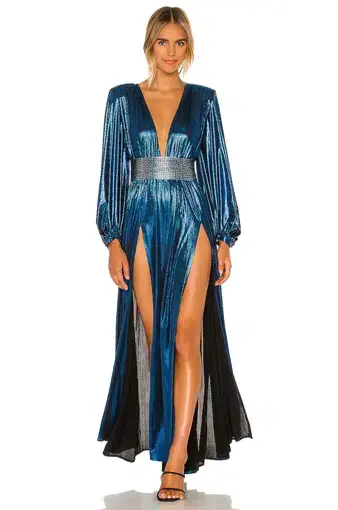 Bronx and Banco Zoe Topaz Gown Blue Size 10