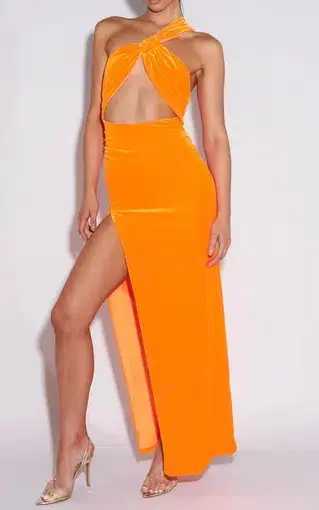 Effie Kats Lana Gown Neon Orange Size S