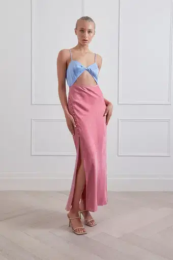 San Sloane Alona Midi Dress Pink Size 10 