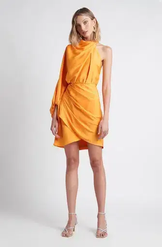 Sheike Juliet Dress Striking Orange Size 8 