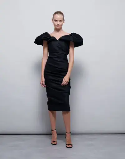 Rachel Gilbert Frey Dress Black Size 3 / AU 12
