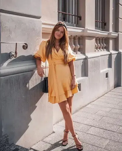 Sheike Bravado Mini Dress Yellow Size 10
