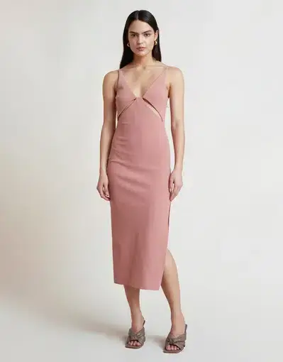 Bec & Bridge Livania Cut Out Dress Pink Size 8 