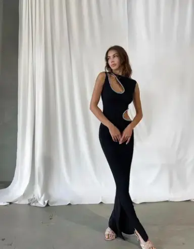 Ivona Skelo Vivia Dress Black Size 6