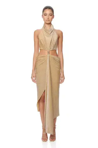 Eliya The Label Aphrodite Dress Gold Size M