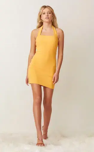Bec & Bridge Ariel Mini Dress in Mango Size 8 