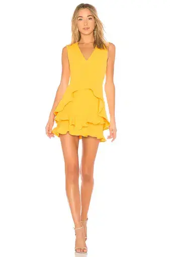 Rebecca Vallance Havana Mini Dress Yellow Size 10