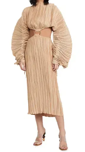 Cult Gaia Akilah Dress Light Camel Brown Size 8