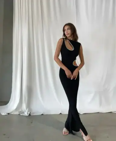 Ivona Skelo Vivia Dress Black Size 10