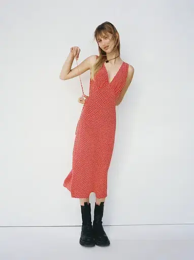 Realisation Par The Stephanie Dress Paradiso Print Red Size XS 