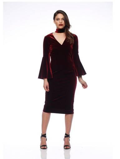 Jesinta Collar Dress Ruby Size 8