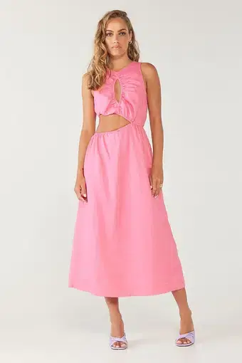 Sovere Studio Mode Midi Dress Pop Pink Size 10
