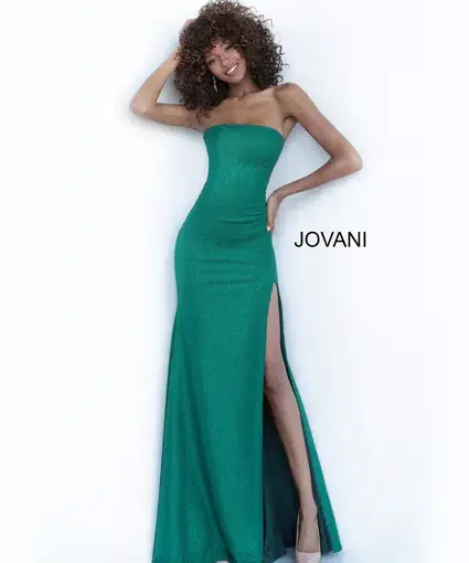 Jovani Style #8063 Strapless Dress Green Size 8