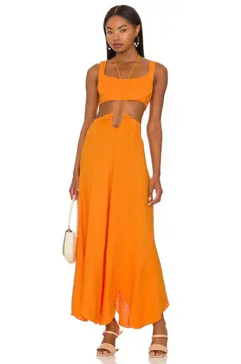 Cult Gaia Eileen Dress Apricot Orange Size XS