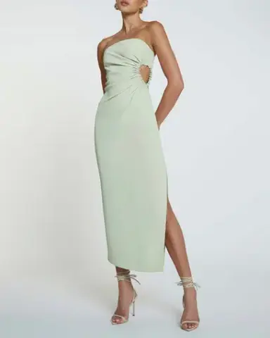 By Johnny Selena Strapless Dress Green Size 10