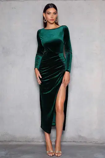 Elle Zeitoune Corrine Dress Emerald Green Size 10