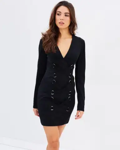 Misha Collection Nancy Dress Black Size 6