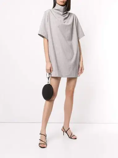Camilla & Marc Theo Relaxed Mini Dress in Grey Melange Size 14 