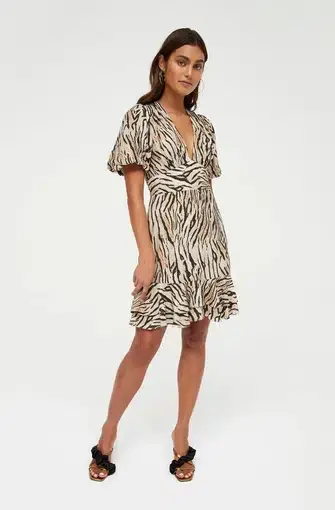 Sheike Landslide Dress Animal Print Size 16