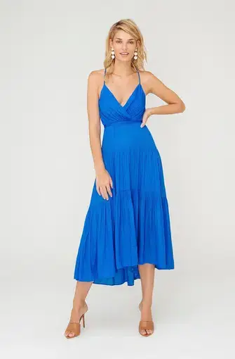Sheike Sirocco Maxi Dress Cobalt Blue Size 14