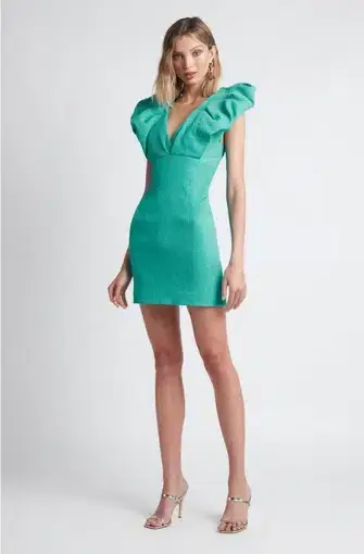 Sheike Hallie Mini Dress Turquoise Size 10
