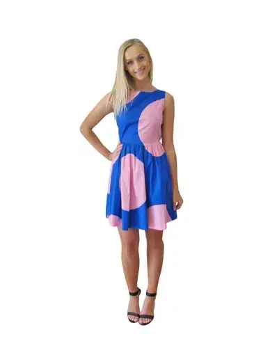 Gorman Pink Spotlight Dress Print Multi Size 8