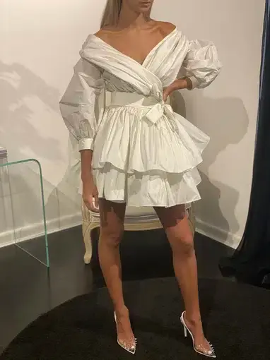 Alin Le Kal Chloe Dress White Size 8