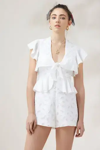 Finders Keepers Kindred  Playsuit White Size M