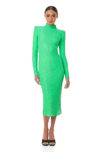 Eliya the Label Tessa Dress Green Sequin Size XS