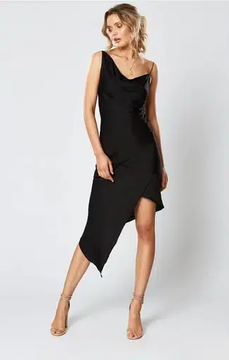Winona Asymmetrical Dress Black Size 6