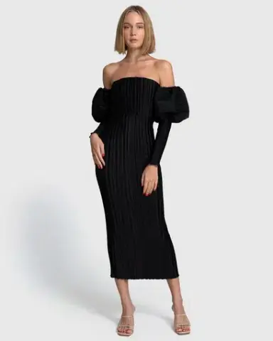 L’idee Sirene Dress Black Size 8