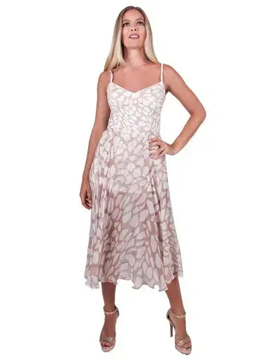 Kookai Kendra Dress Nude Print Size 8