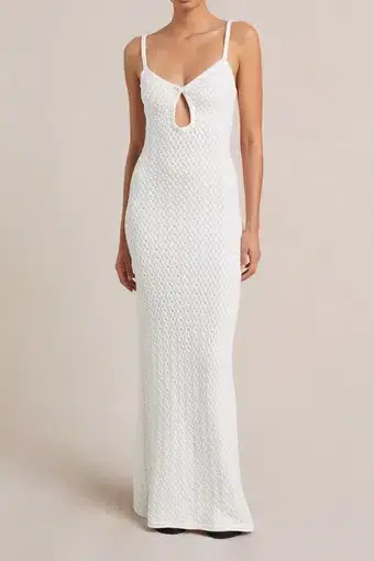 Bec & Bridge Effie Knit Key Maxi Dress White Size 12 