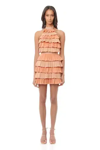 Eliya the Label Naveen Mini Dress in Apricot Peach Size 10
