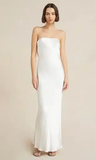 Bec & Bridge Moon Dance Strapless Dress White Size 8