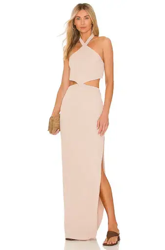 Rumer Cassidy Maxi Dress in Nude Size S