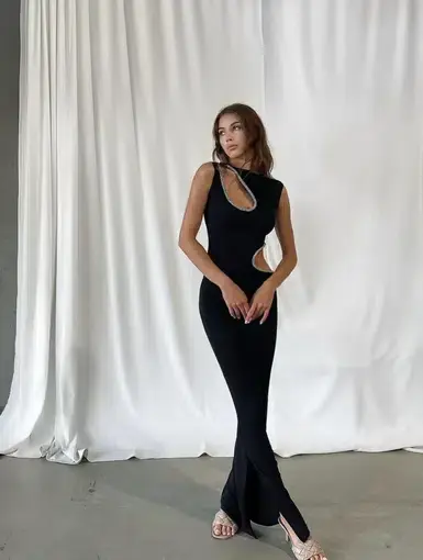Ivona Skelo Vivia Dress Black Size S 