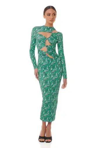Eliya The Label Cabana Dress Green Size M