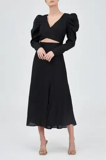 Keepsake the Label I Know Midi Dress Black Size 8