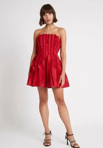 Aje Hybrid Sleeveless Mini Dress Red Size 8