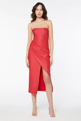 Manning Cartell Heart’s Desire Strapless Midi Dress Red Size 12