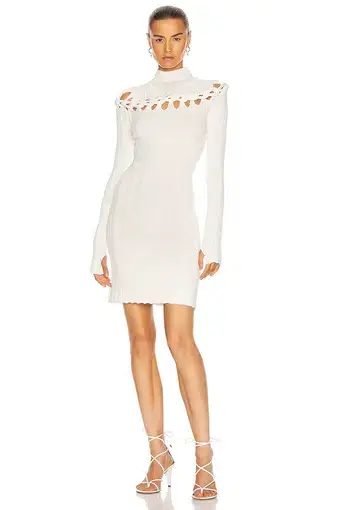 Dion Lee Braid Skivvy Mini Dress White Size 6