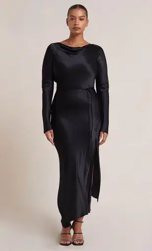 Bec & Bridge Moon Dance Long Sleeve Maxi Dress Black Size 12