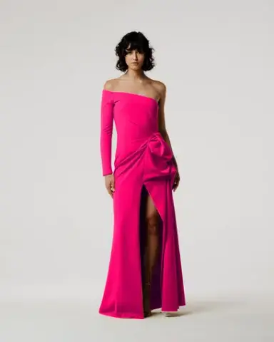 Meraki Knox Drape Gown Pink Size 8