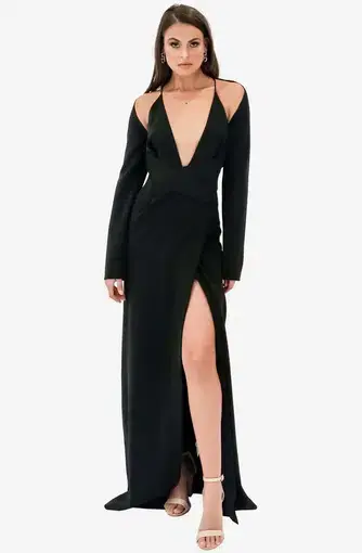 Dion Lee Floating Harness Gown Black Size 12